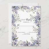 Lavendel blauwe munt zomerbloem RSVP Kaart (Voorkant)