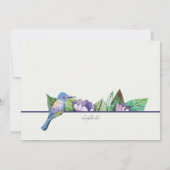 Lavendel Blauwe Uitnodiging (Achterkant)