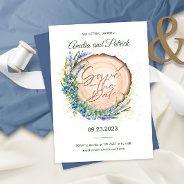 Lavendel Blauwebes Huwelijkskaart 'Save the Date' Save The Date