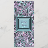 Lavendel Blauwgroen Blauw Trouwprogramma Programmakaart (Voorkant)