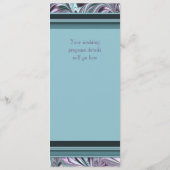 Lavendel Blauwgroen Blauw Trouwprogramma Programmakaart (Achterkant)