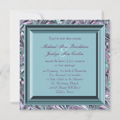 Lavendel Blauwgroen Blauwe Huwelijksuitnodigingen Kaart (Achterkant)