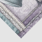 Lavendel & Blauwgroen Fantasy Fox met Pet Decoupag Tissuepapier (Detail)