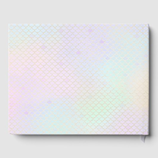 Lavendel & Blauwgroen Zeemeermin Baby shower Gaste Gastenboek (Achterkant)