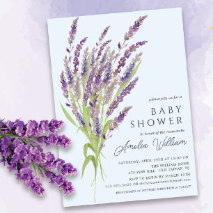 Lavendel Bliss Baby shower Invitation Kaart