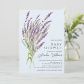 Lavendel Bliss Baby Shower Uitnodiging (Staand voorkant)