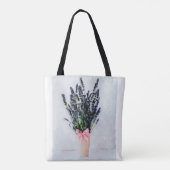 Lavendel Bliss Boeket Tote Tas (Achterkant)