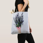 Lavendel Bliss Boeket Tote Tas (Dichtbij)