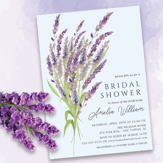 Lavendel Bliss Bridal Shower Uitnodiging