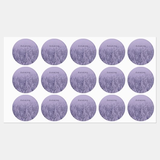 Lavendel Bliss Bruiloft Bachelorette Labels (Vel)
