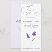 Lavendel Bliss Elegant Waterverf Bruiloft Save The Date (Voorkant / Achterkant)