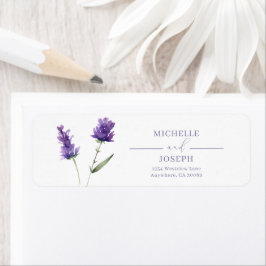 Lavendel Bliss Elegant Waterverf Retouradres Etiket