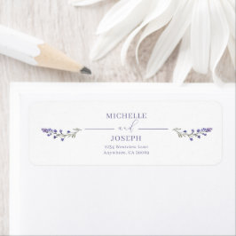 Lavendel Bliss Elegant Waterverf Retouradres Etiket