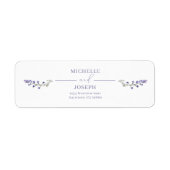 Lavendel Bliss Elegant Waterverf Retouradres Etiket (Voorkant)