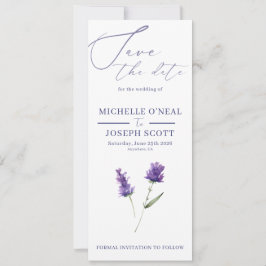 Lavendel Bliss Elegante Watercolor Trouwkaart Save The Date