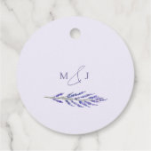 Lavendel Bliss Elegante Waterverf Bedankjes Labels (Achterkant)