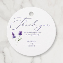 Lavendel Bliss Elegante Waterverf Bedankjes Labels