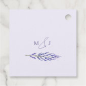 Lavendel Bliss Elegante Waterverf Bedankjes Labels (Achterkant)