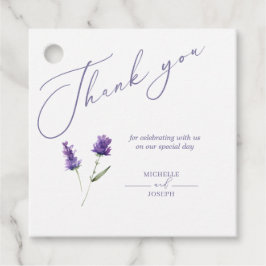 Lavendel Bliss Elegante Waterverf Bedankjes Labels