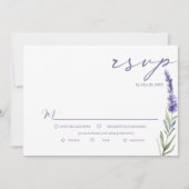 Lavendel Bliss Elegante Waterverf bruiloft RSVP Kaart (Voorkant)