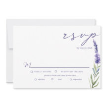 Lavendel Bliss Elegante Waterverf bruiloft RSVP