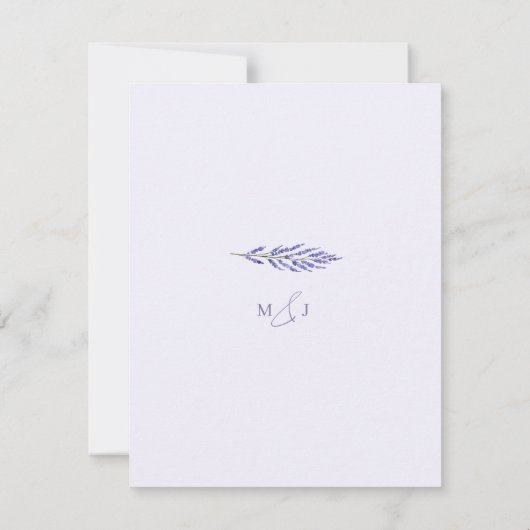 Lavendel Bliss Elegante Waterverf Bruiloft Save The Date (Achterkant)