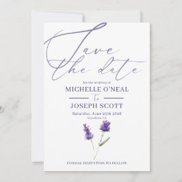 Lavendel Bliss Elegante Waterverf Bruiloft Save The Date