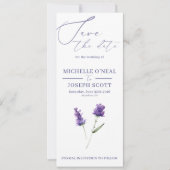 Lavendel Bliss Elegante Waterverf Bruiloft Save The Date (Voorkant)