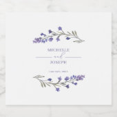 Lavendel Bliss Elegante Waterverf bruiloft Sparkling Wijnetiket (Enkel label)