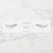 Lavendel Bliss Elegante Waterverf bruiloft Waterfles Etiket (Enkel label)