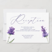 Lavendel Bliss Elegante Waterverf Receptie Kaart (Voorkant)