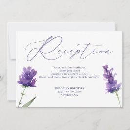 Lavendel Bliss Elegante Waterverf Receptie Kaart