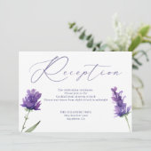 Lavendel Bliss Elegante Waterverf Receptie Kaart (Staand voorkant)