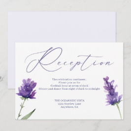 Lavendel Bliss Elegante Waterverf Receptie Kaart