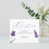 Lavendel Bliss Elegante Waterverf Receptie Kaart (Staand voorkant)