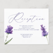 Lavendel Bliss Elegante Waterverf Receptie Kaart (Voorkant)