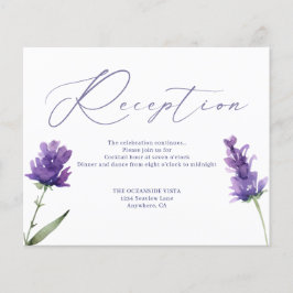 Lavendel Bliss Elegante Waterverf Receptie Kaart
