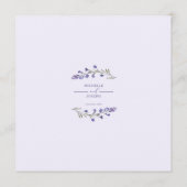 Lavendel Bliss Elegante Waterverf Trouwmenu Menu (Achterkant)