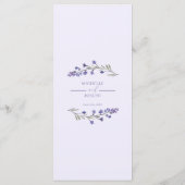 Lavendel Bliss Elegante Waterverf Trouwmenu Menu (Achterkant)