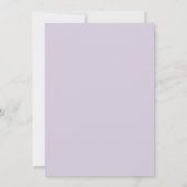 Lavendel Blissvolle Bloemige Bruiloft Kaart (Achterkant)
