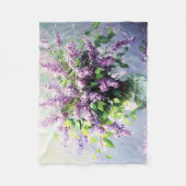Lavendel Bloeiende Sering Boeket Fleece Deken (Voorkant)