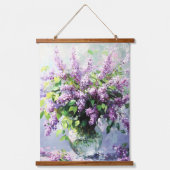 Lavendel Bloeiende Sering Boeket Hangend Wandkleed (Voorkant)