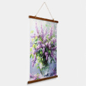 Lavendel Bloeiende Sering Boeket Hangend Wandkleed (Gebogen)