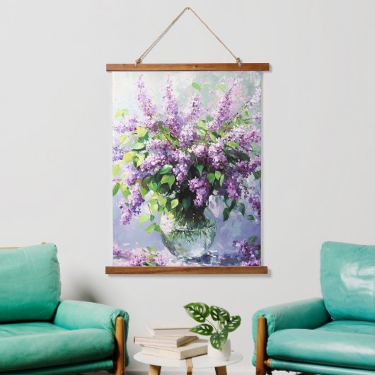 Lavendel Bloeiende Sering Boeket Hangend Wandkleed (Woonkamer)