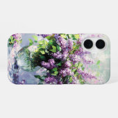 Lavendel Bloeiende Sering Boeket iPhone 16 Hoesje (Achterkant horizontaal)