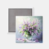 Lavendel Bloeiende Sering Boeket Magneet (Voorkant / Achterkant)
