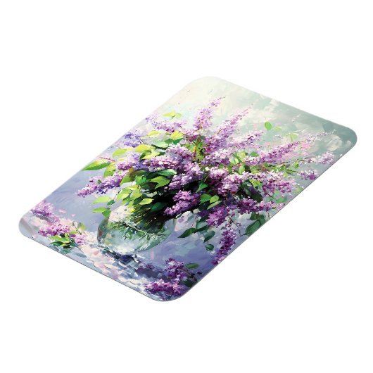 Lavendel Bloeiende Sering Boeket Magneet (Linkerzijde)