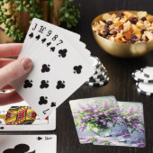 Lavendel Bloeiende Sering Boeket Pokerkaarten (Insitu)
