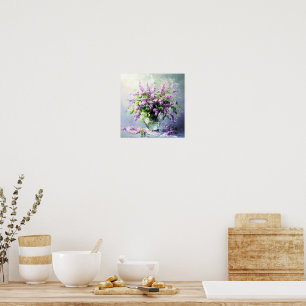 Lavendel Bloeiende Sering Boeket Poster