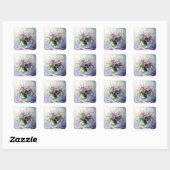 Lavendel Bloeiende Sering Boeket Vierkante Sticker (Vel)